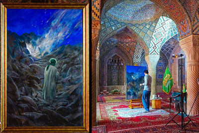 Prophet Muhammad (S) subject of Ruholamin’s latest painting “Jabal an-Nur”  