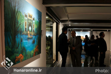 افتتاحیه نمایشگاه نقاشی های قاسم محمدی در گالری ایوان