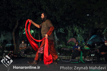 تعزیه خوانی گروه "تعزیه سیدالشهدا(ع)"در مقابل تالار وحدت