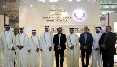 دیدار وزاری فرهنگ قطر و ایران در نمایشگاه کتاب 