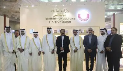 دیدار وزاری فرهنگ قطر و ایران در نمایشگاه کتاب 