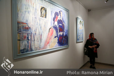 افتتاحیه نمایشگاه نقاشی های اکبر یادگاری در گالری آتبین