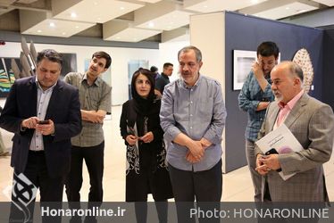 دیدار احمد مسجدجامعی از نمایشگاه" رویکردها و گرایش ها در هنر معاصر ایران"در گالری پردیس ملت