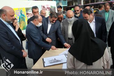 حضور وزیر فرهنگ و ارشاد اسلامی در مراسم رونمایی از مجسمه سعدی