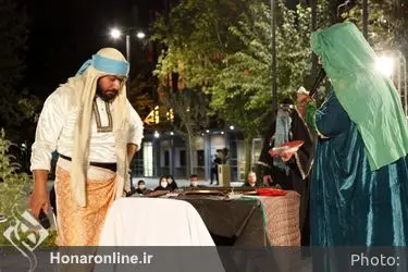 مجلس حضرت امیر(ع) از تعزیه "فضل و فتاح" در مقابل تالار وحدت
