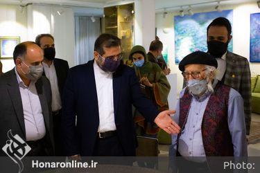 دیدار نوروزی وزیر فرهنگ و ارشاد اسلامی با «نقاش بهشت»