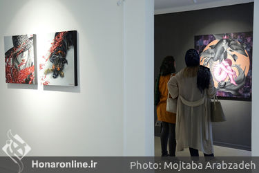 نمایشگاه دو نفره آثار نقاشی حمید زارع و الناز صباغ‌پور در گالری ژاله