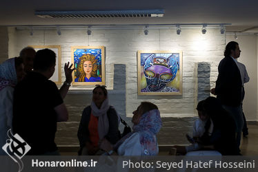 افتتاحیه نمایشگاه نقاشی‌های شاهین کیمیاگر در گالری گلستان