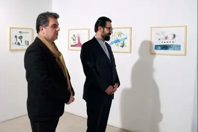 دیدار معاون امور هنری از نمایشگاه کودکان مناطق زلزله‌زده در نیاوران