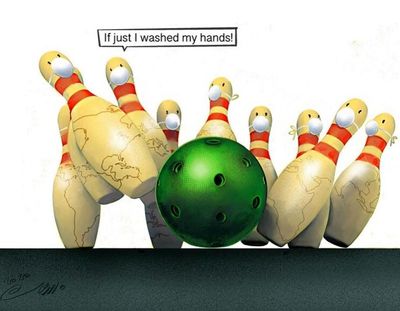 “Wash Your Hands!” to Fight Coronavirus: Cartoonist Hamid Bahrami
