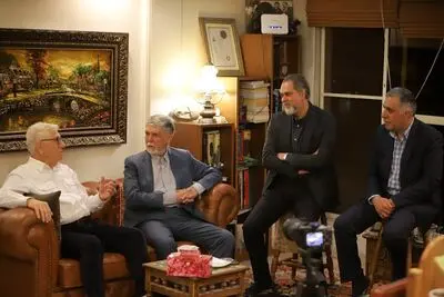 دیدار نوروزی وزیر فرهنگ با علیرضا زرین‌دست
