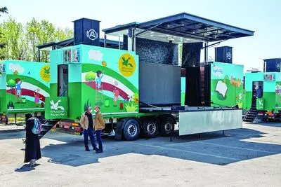 IIDCYA mobile theater trucks roll out for rural Iran