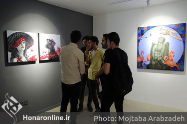 نمایشگاه دو نفره آثار نقاشی حمید زارع و الناز صباغ‌پور در گالری ژاله