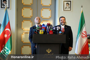 دیدار وزیر محترم فرهنگ وارشاد با وزیر فرهنگی آذربایجان در تالار وحدت 