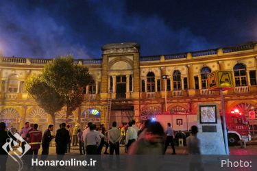 آتش سوزى انبار كالا در ميدان حسن آباد
