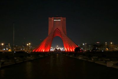 Azadi Tower, a subsidiary of Roudaki Foundation, goes orange 
