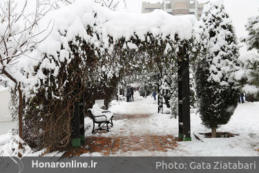 صبح برفی تهران 