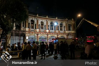 آتش سوزى انبار كالا در ميدان حسن آباد