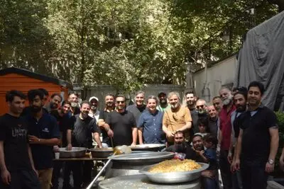 ابراز ارادت قلبی هنرمندان به ساحت سیدوسالار شهیدان/عمارت نوفل‌لوشاتو سیاه‌پوش اربعین حسینی
