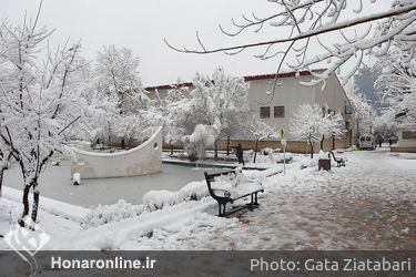 صبح برفی تهران 