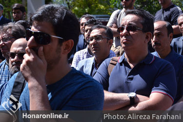 مراسم تشییع پیکر علیرضا سلطانی شاد از مقابل خانه هنرمندان