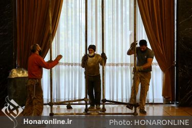 تحویل آثار هشتمین دوسالانه مجسمه‌سازی تهران در تالار وحدت