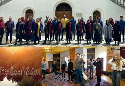 Performance of "Baba Yetu" with the two choirs from Iran and Croatia