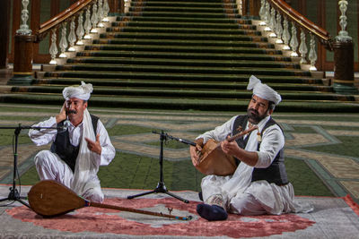  Performance of musicians from the  Khorasan in the Grand Bazaar of Iran