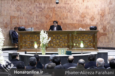 مراسم ختم والده مدیر کل دفتر موسیقی در مسجد نور تهران‎