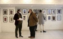 نمایشگاه نقاشی های سعید محجوبی در خانه کتاب پیدایش
