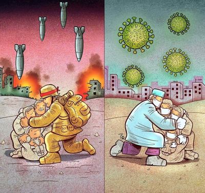 Cartoonist Alireza Pakdel’s New Collection Healing Harms from Coronavirus  