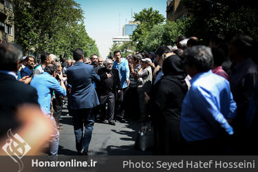 تشییع پیکر ناصر ملک مطیعی در خانه سینما