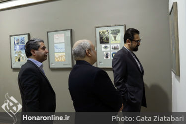 بازدید سید مجتبی حسینی از نمایشگاه تصویرگران معاصر جمهوری چک