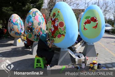  رنگ آمیزی تخم مرغ های نوروزی (2)