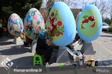  رنگ آمیزی تخم مرغ های نوروزی (2)