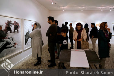 افتتاحیه نمایشگاه آثار حمید بهرامی در گالری هما