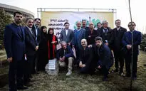 مراسم کاشت درخت در برج میلاد تهران