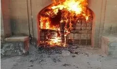 خانه تاریخی مرعشی شوشتر به آتش کشیده شد