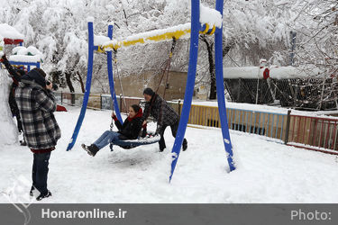 صبح برفی تهران 