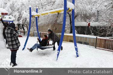 صبح برفی تهران 