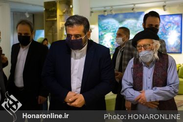 دیدار نوروزی وزیر فرهنگ و ارشاد اسلامی با «نقاش بهشت»