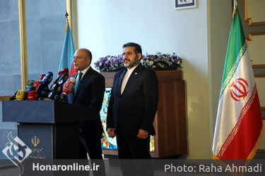 دیدار وزیر محترم فرهنگ وارشاد با وزیر فرهنگی آذربایجان در تالار وحدت 