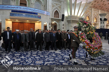 تجدید میثاق وزیر ارشاد و  هنرمندان با آرمانهای بنیان گذار جمهوری اسلامی
