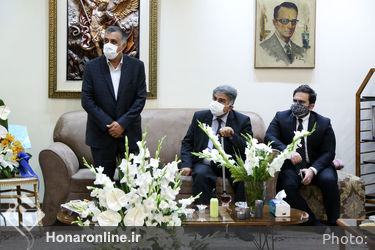 دیدار سیدعباس صالحی با خانواده مرحوم استاد پیشکسوت موسیقی  عبدالوهاب شهیدی
