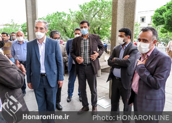 بازدید محمود سالاری معاون امور هنری وزارت فرهنگ و ارشاد اسلامی از اجراهای ویژه برنامه هفته هنر انقلاب اسلامی در تئاتر شهر