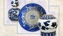 Moghadam museum shows white, blue potteries