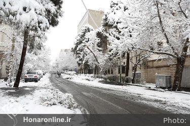 صبح برفی تهران 