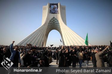 وداع مردم تهران با شهداى مقاومت