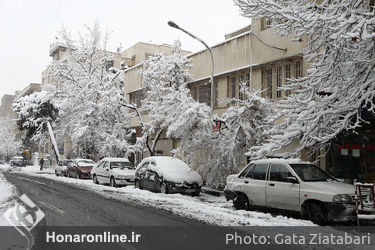 صبح برفی تهران 