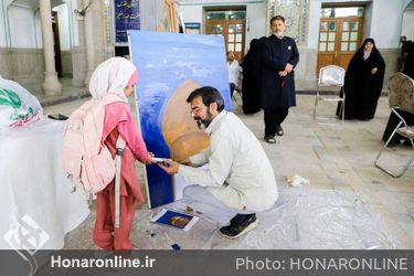 کارگاه هنری «آبروی ری» در حرم مطهر حضرت عبدالعظیم(ع)